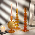 Glass Candlestick Holder wholesale round glass candlestick holder Manufactory